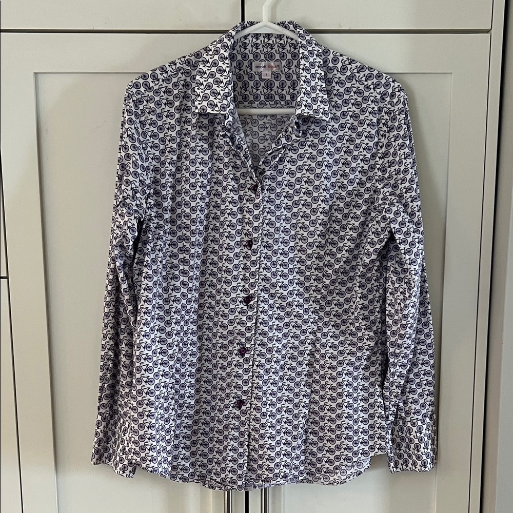 Cotton Doux Stylish Women’s Bicycle Patterned Shirt